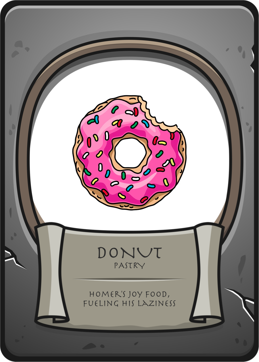 Donut as a playing card